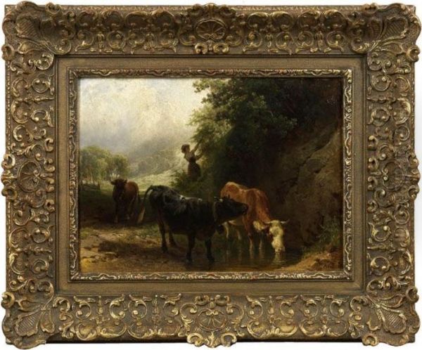 Besonders Typisches, Herausragendes Werk Aus Der Besten Schaffenszeit Des Bedeutendsten Oil Painting by Friedrich Johann Voltz