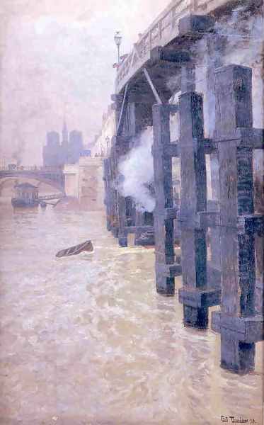 Seine Oil Painting by Fritz Thaulow