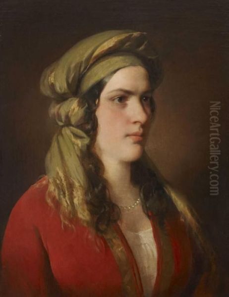 Rosa Dirsch Oil Painting by Friedrich Ritter von Amerling