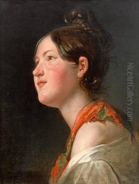 Amerling Oil Painting by Friedrich Ritter von Amerling