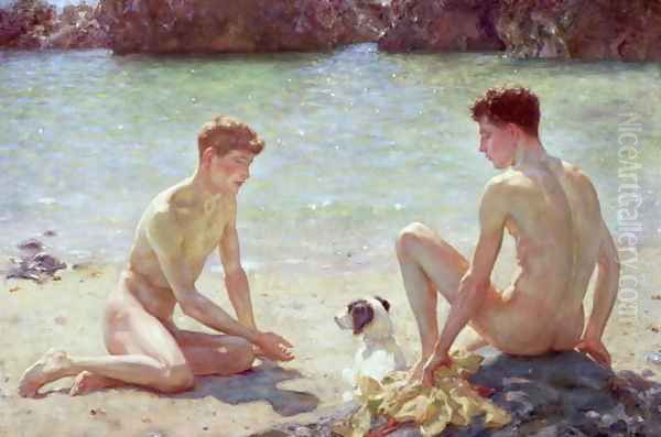 Comrades, 1924 Oil Painting by Henry Scott Tuke