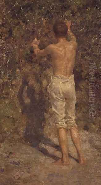 The Back of Charlie, 1913 Oil Painting by Henry Scott Tuke