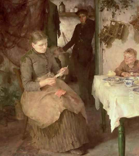 The Message, 1890 Oil Painting by Henry Scott Tuke