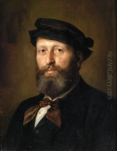 Ritratto Di Georg Von Hauberrisser Oil Painting by Franz Von Defregger