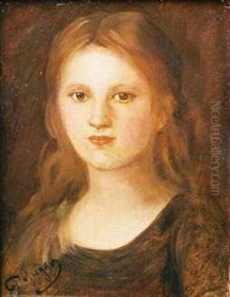 Ritratto Di Giovane Donna Oil Painting by Franz Von Defregger