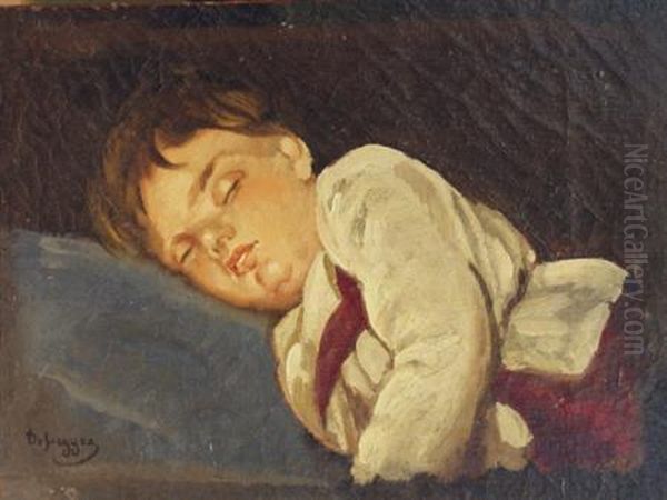 Sleeping Boy Oil Painting by Franz Von Defregger