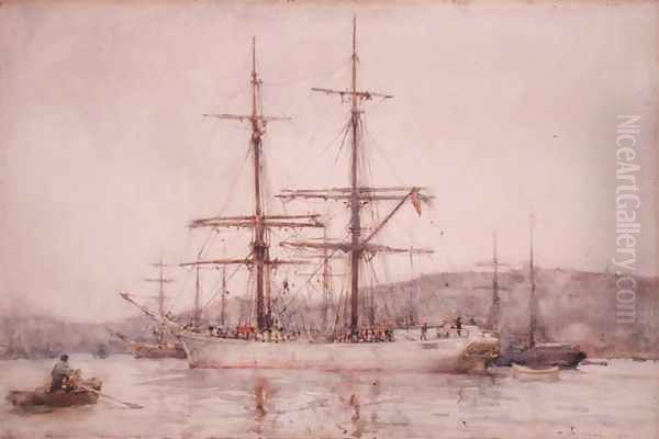 The White Brig, 1911 Oil Painting by Henry Scott Tuke