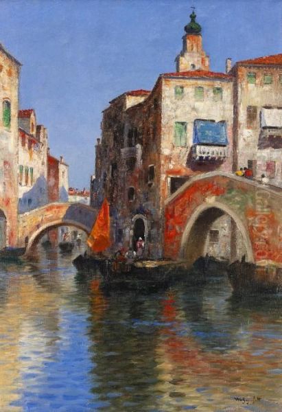 Kanaler I Venedig Oil Painting by Wilhelm von Gegerfelt