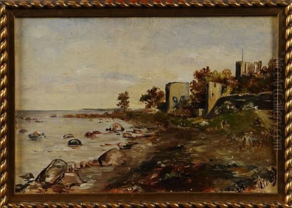 Visby Oil Painting by Wilhelm von Gegerfelt