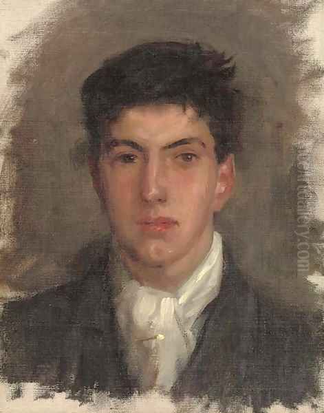 Portrait of Johnny Jackett Oil Painting by Henry Scott Tuke