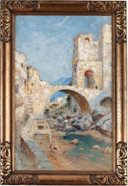 Italienskt Landskap Oil Painting by Wilhelm von Gegerfelt