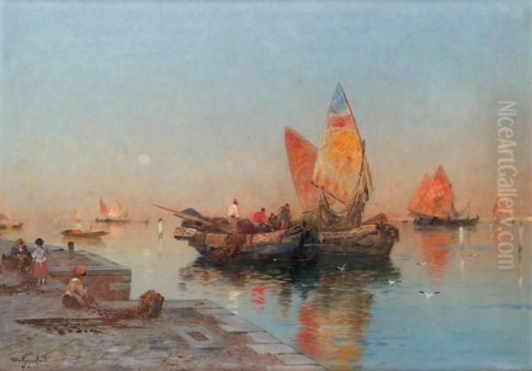 Kaj I Venedig Oil Painting by Wilhelm von Gegerfelt