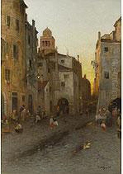 Strasse In Konstantinopel Oil Painting by Wilhelm von Gegerfelt