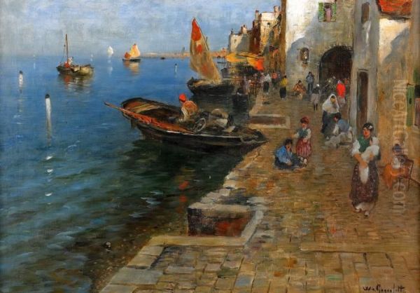 Afton I Venedig Oil Painting by Wilhelm von Gegerfelt