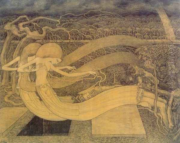 O Grave, Where Is Thy Victory? 1892 Oil Painting by Jan Toorop