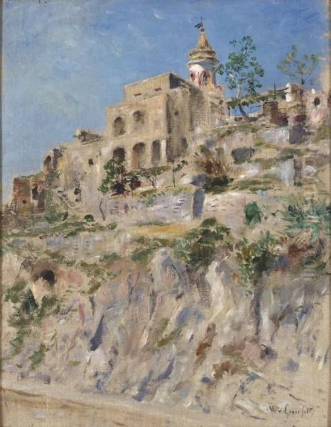 Motiv Fran San Gimignano Oil Painting by Wilhelm von Gegerfelt