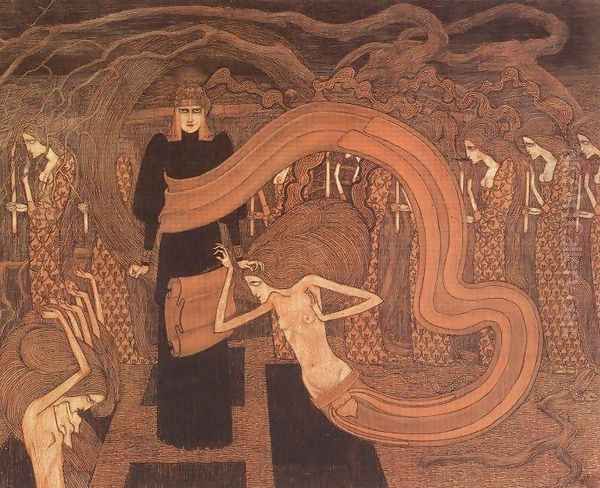 Fatality, 1893 Oil Painting by Jan Toorop