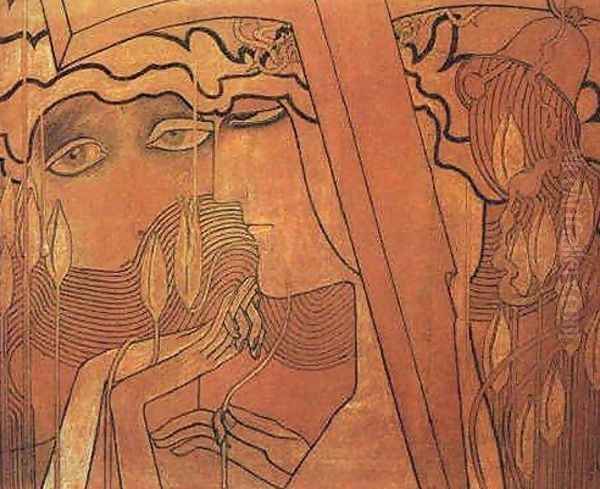 Desire and Fulfillment Oil Painting by Jan Toorop