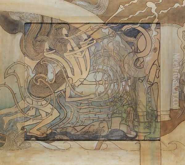 Rise, with opposition, of modern art Oil Painting by Jan Toorop