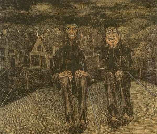 Les Calvinistes de Catwijck Oil Painting by Jan Toorop