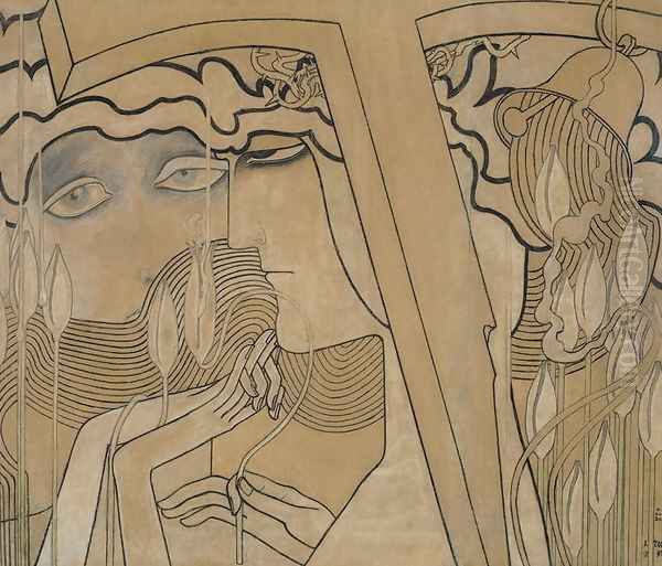 The desire and the satisfaction, 1893 Oil Painting by Jan Toorop