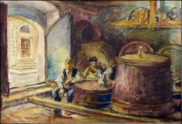 Grutzner Lestaste-vins Oil Painting by Eduard Von Grutzner