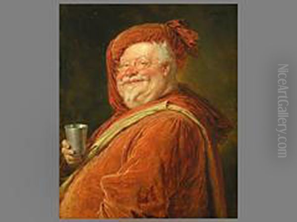 Falstaff Oil Painting by Eduard Von Grutzner