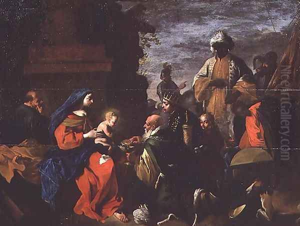 The Adoration of the Magi, c.1640-45 Oil Painting by Jean Tassel