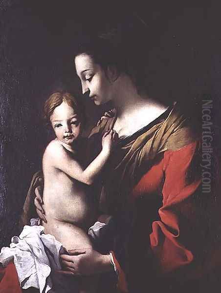 Madonna and Child Oil Painting by Jean Tassel