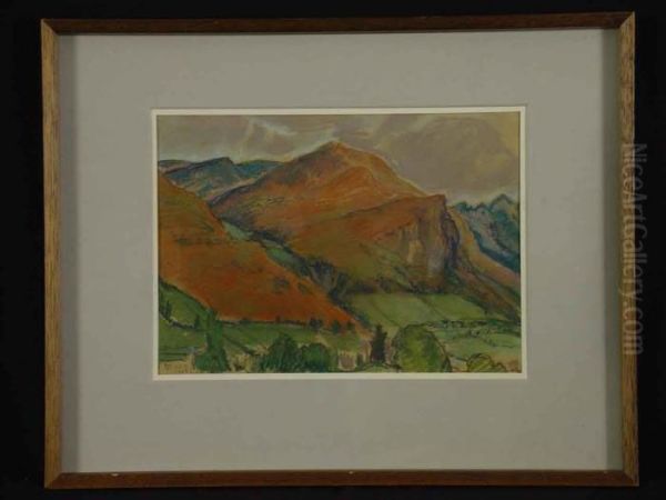 Berglandschaft Oil Painting by Ludwig Von Hofmann