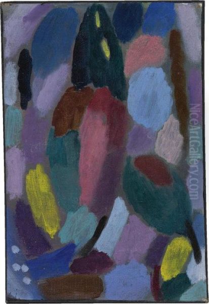 Variation: Tulpenfeld (variation: Field Of Tulips) Oil Painting by Alexei Jawlensky