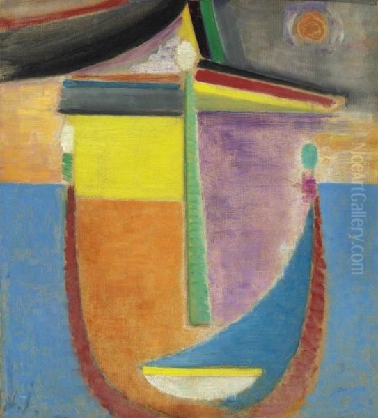 Abstrakter Kopf: Komposition Oil Painting by Alexei Jawlensky