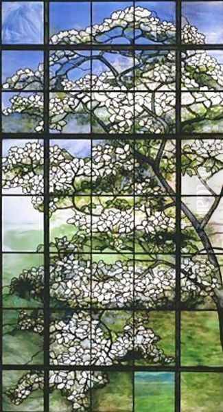 Dogwood Oil Painting by Louis Comfort Tiffany