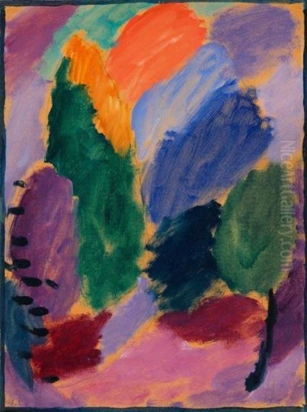 Variation Oil Painting by Alexei Jawlensky