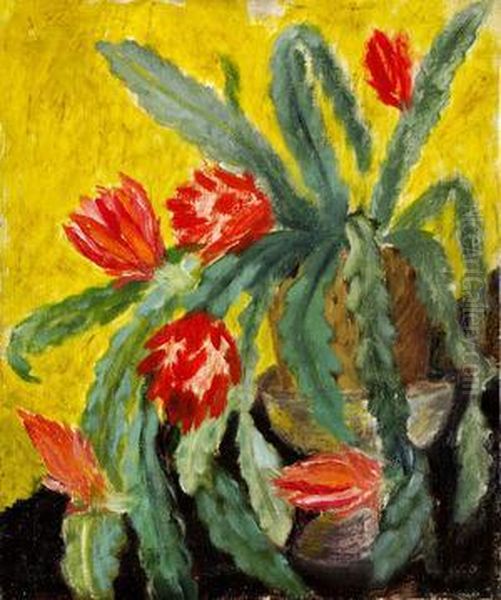 Kvitnuci Kaktus Oil Painting by Alexei Jawlensky