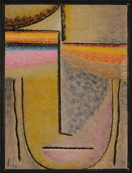 Abstrakter Kopf: Letzte Strahlen Oil Painting by Alexei Jawlensky