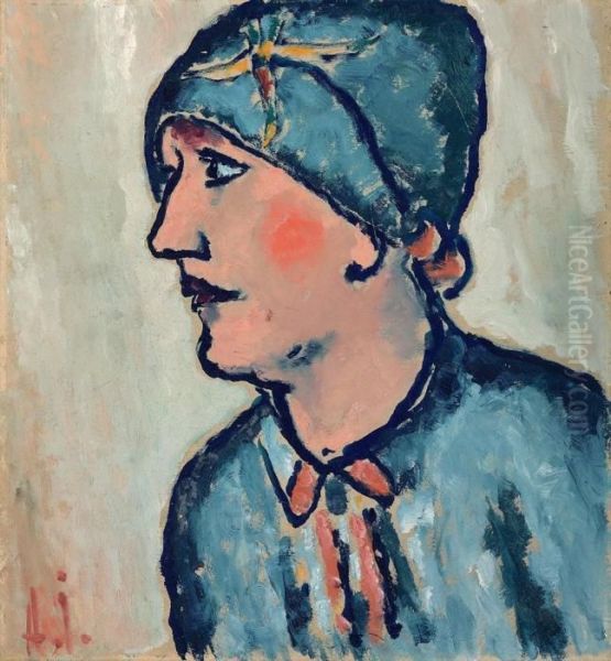 Portrait Von Frau Tony Kirchhoff Oil Painting by Alexei Jawlensky