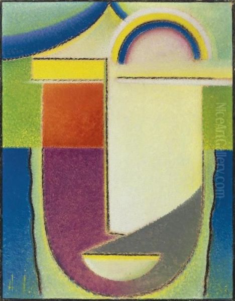 Abstrakter Kopf: Ostern Oil Painting by Alexei Jawlensky