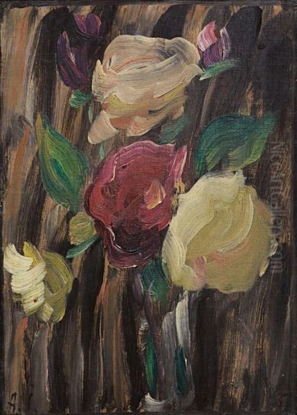 Blumenstilleben Oil Painting by Alexei Jawlensky