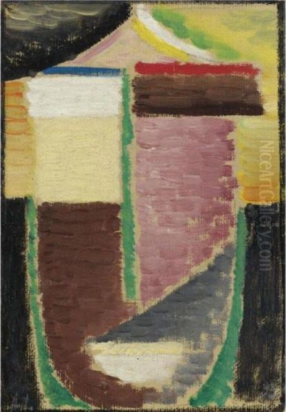 Abstrakter Kopf (abstract Head) Oil Painting by Alexei Jawlensky