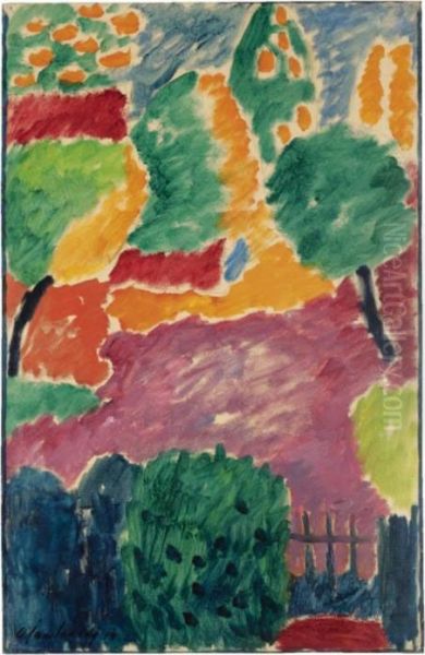 Grosse Variation (large Variation) Oil Painting by Alexei Jawlensky