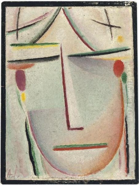 Abstrakter Kopf Oil Painting by Alexei Jawlensky