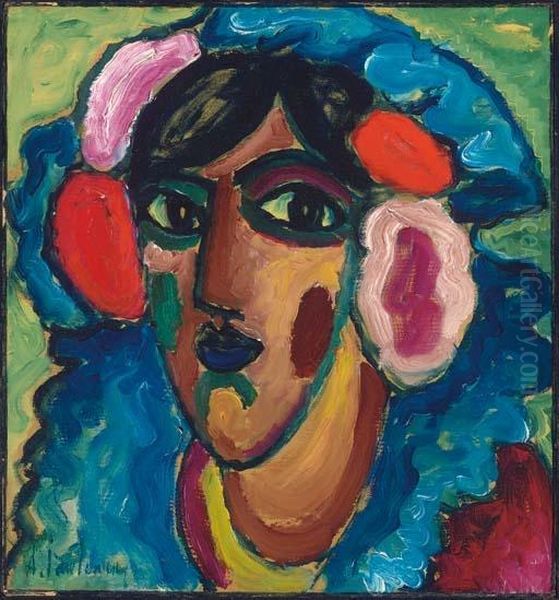 Infantin (spanierin) Oil Painting by Alexei Jawlensky