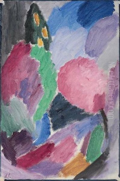 Grosse Variation: Es Sturmt Oil Painting by Alexei Jawlensky