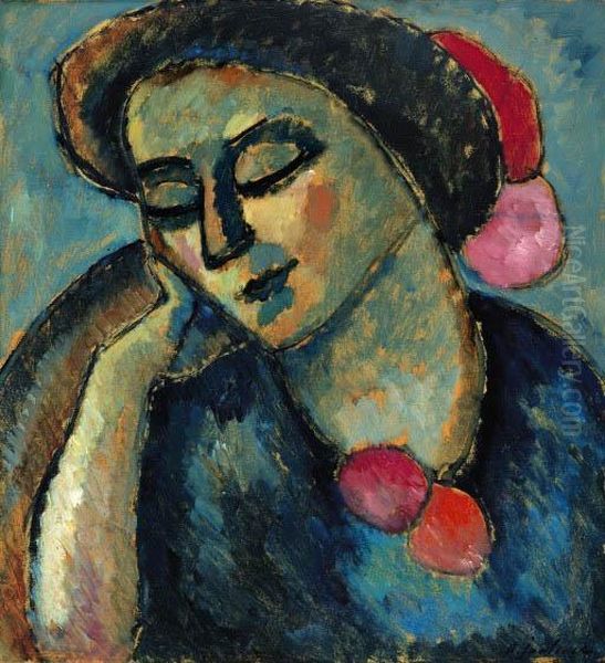 Blasse Bluten Oil Painting by Alexei Jawlensky