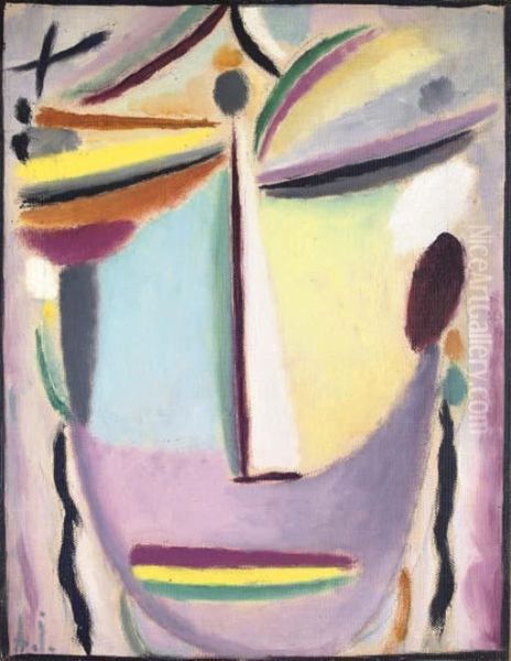 Heros (erleuchtung) Oil Painting by Alexei Jawlensky