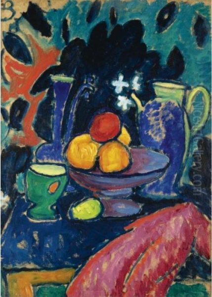 Stilleben Mit Kanne (still-life With Jug) Oil Painting by Alexei Jawlensky