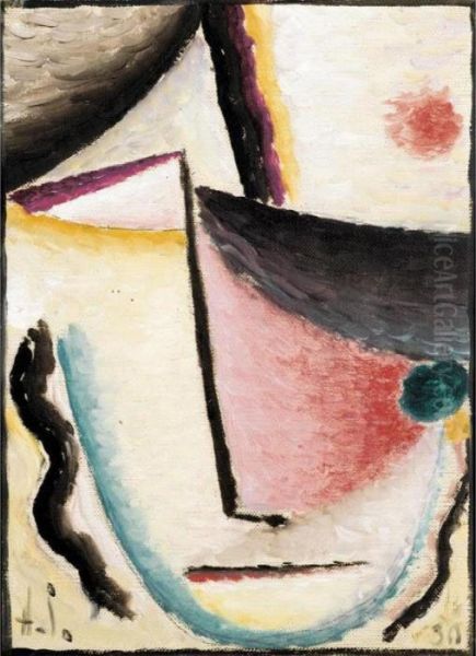 Schrage Augen Oil Painting by Alexei Jawlensky