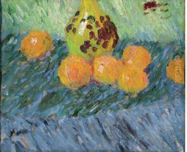 Nature Morte Aux Oranges, Vers 1902 Oil Painting by Alexei Jawlensky