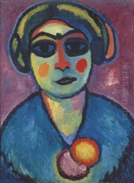 Dunkle Augen Oil Painting by Alexei Jawlensky